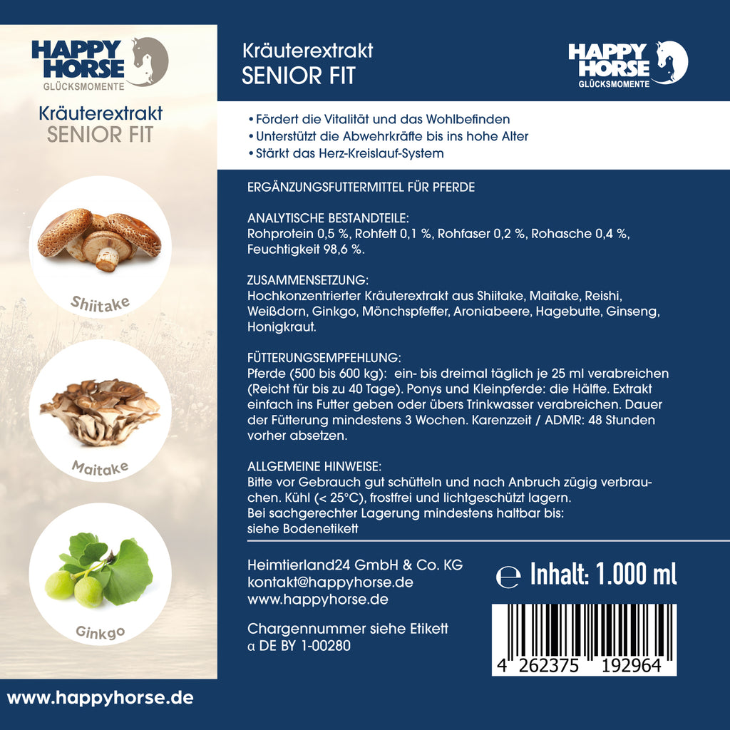 HAPPY HORSE Senior & Fit 1.000 ml