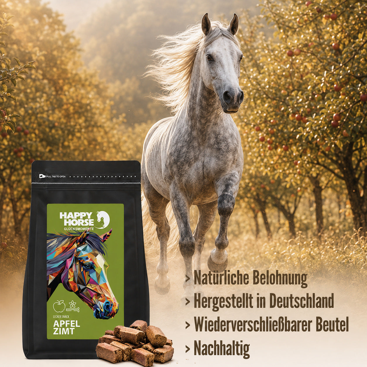 HAPPY HORSE Lecker Snack "Apfel - Zimt" 800 g