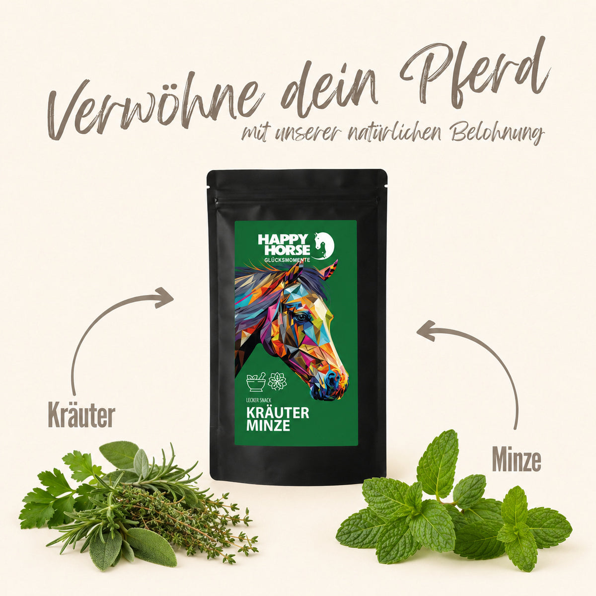 HAPPY HORSE Lecker Snack "Kräuter - Minze" 800 g