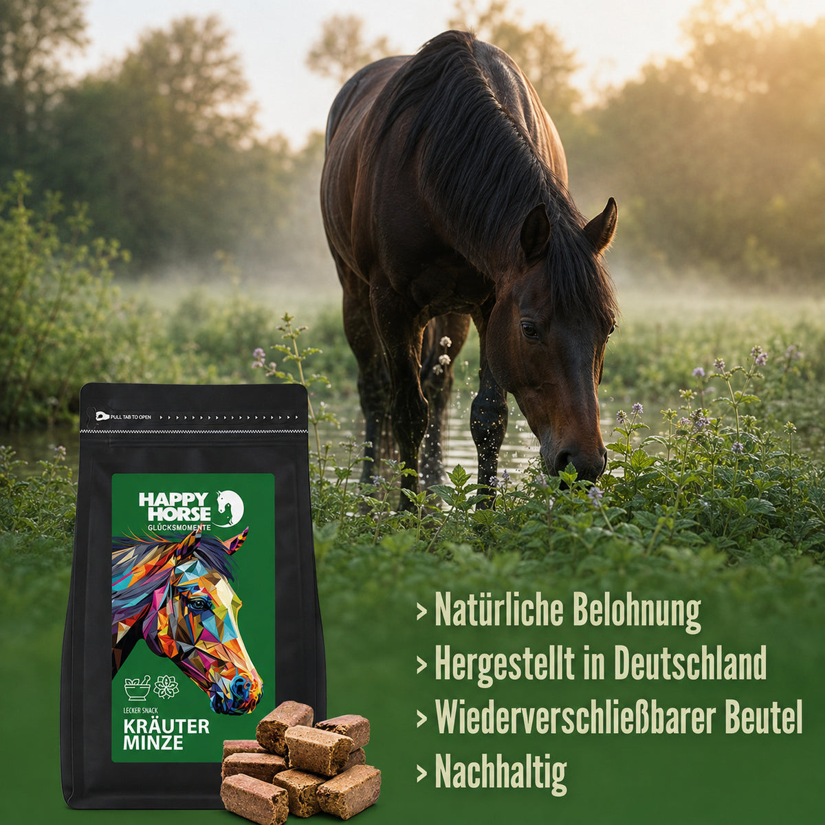 HAPPY HORSE Lecker Snack "Kräuter - Minze" 800 g