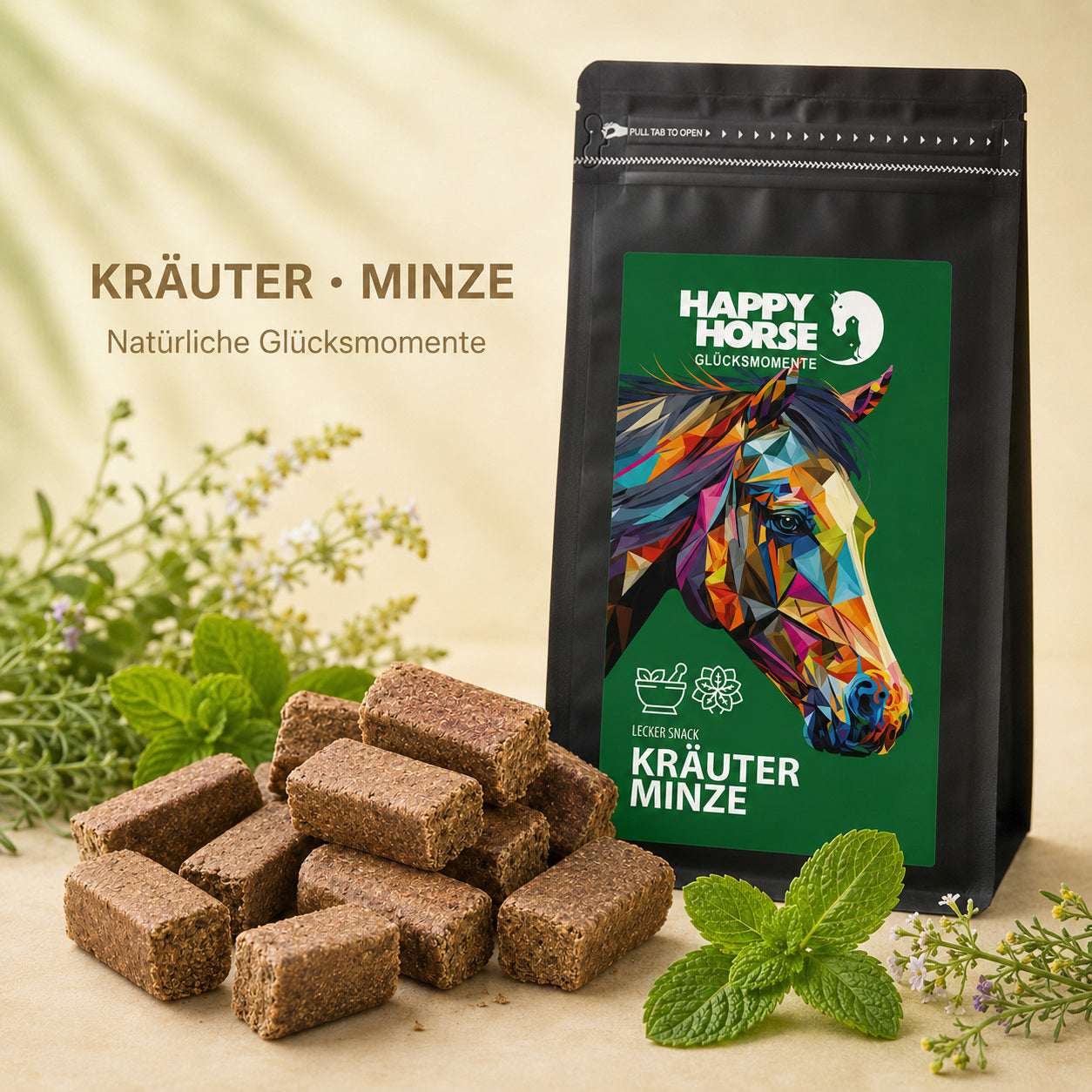HAPPY HORSE Lecker Snack "Kräuter - Minze" 800 g