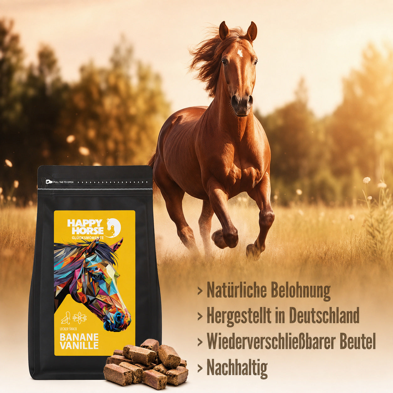 HAPPY HORSE Lecker Snack "Banane - Vanille" 800 g