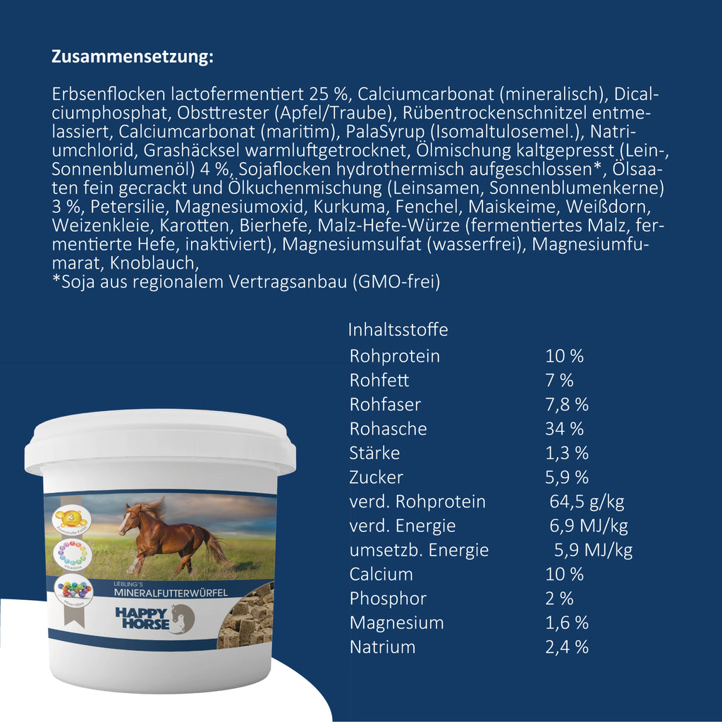 HAPPY HORSE Lieblings Mineralfutterwürfel 5 kg