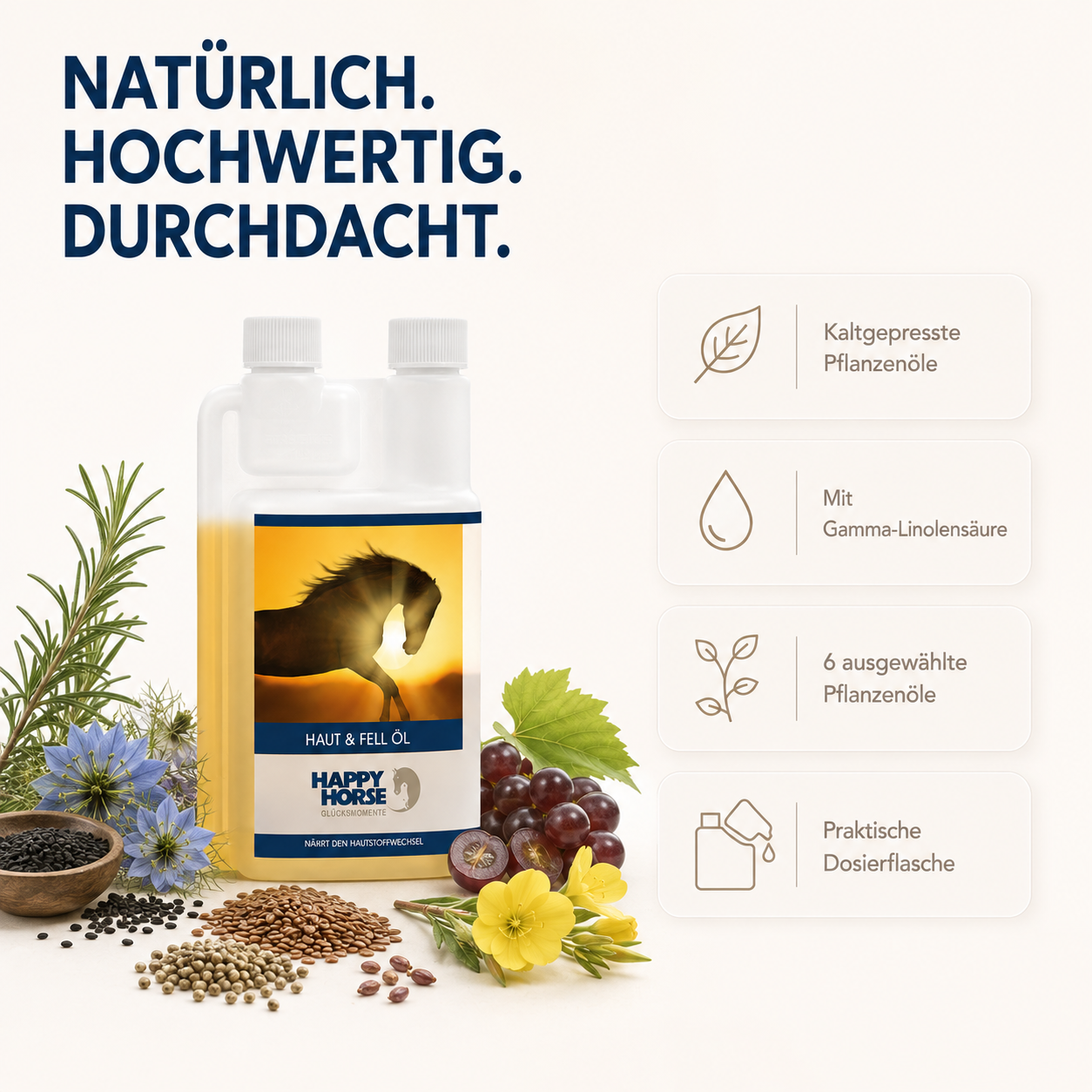 HAPPY HORSE Futteröl 500 ml